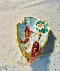 Koi Garden | 6” Embellished Oyster Shell with Stand