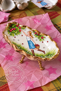 Apple Picking | 5-6” Embellished  Dish With Stand
