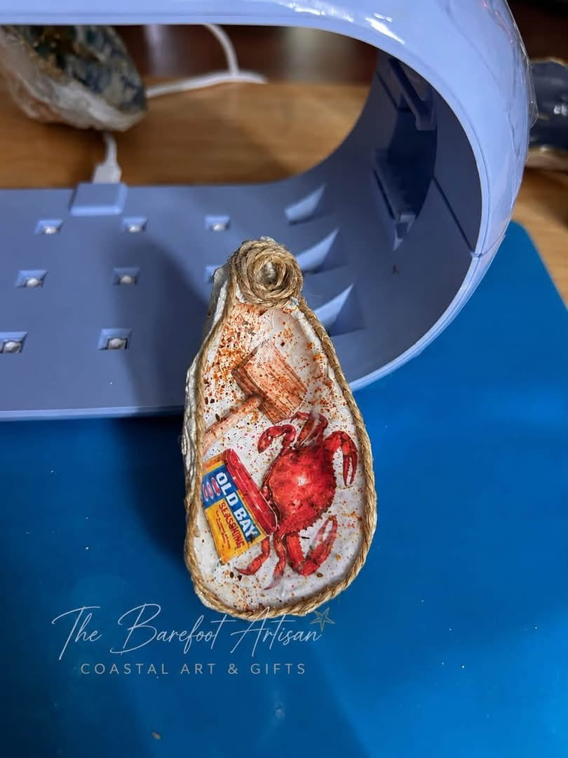 Old Bay Crab – Burlap Oyster Shell