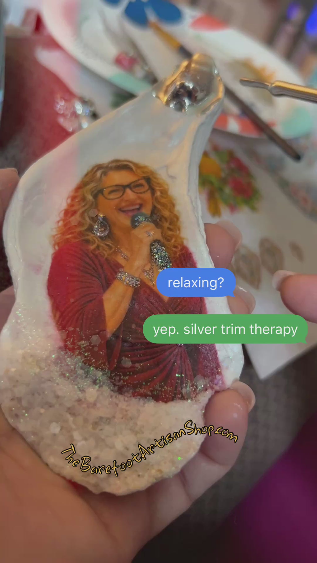 Glam Girl - commissioned ornament ￼